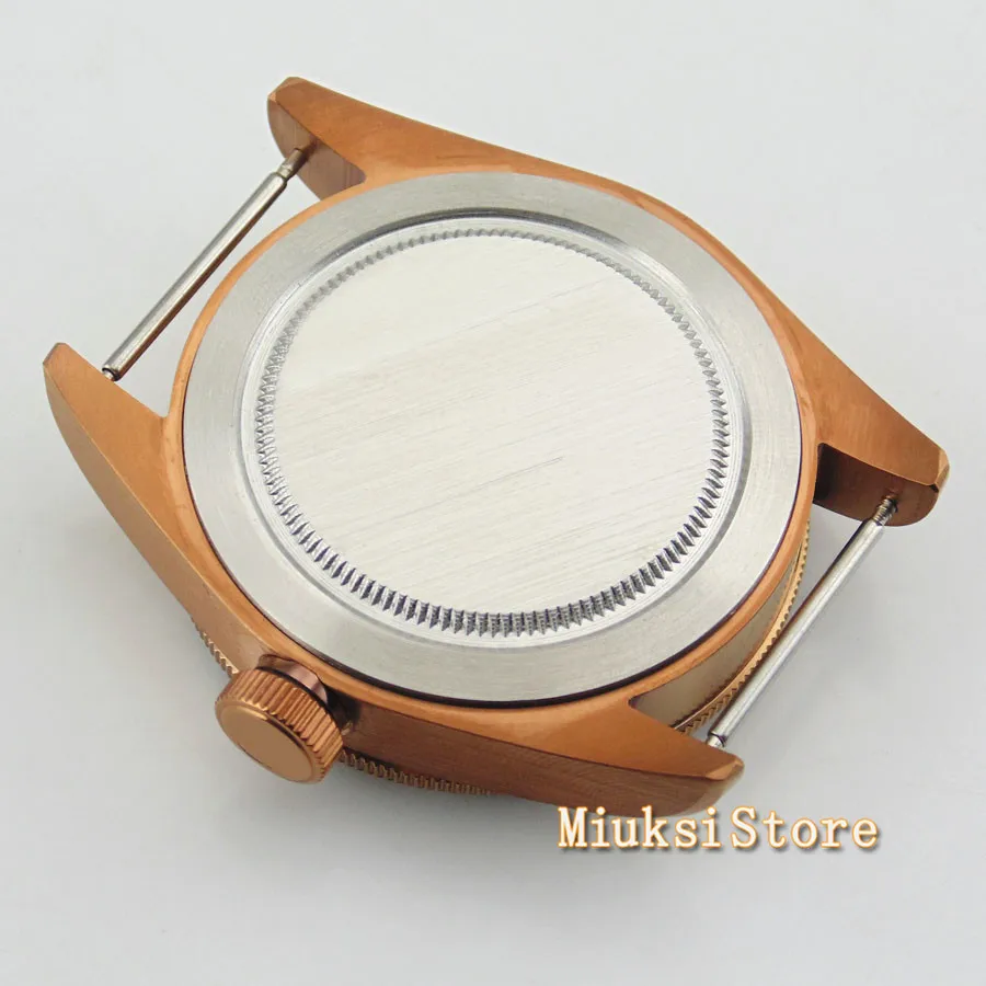 

Corgeut top case brown 41mm sapphire glass ceramic bezel watch case fit Miyota 8205/8215 ETA 2836 DG2813 movement