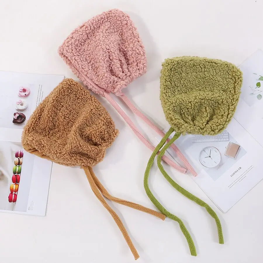 Наряд для родителей и ребенка зимняя шапочка пальто из овечьей шерсти для детей; шляпа трикотажный шарф женский головные уборы Skullies Beanies Головные уборы для мужчин и женщин Твердые шапочка шапка-маска шапка
