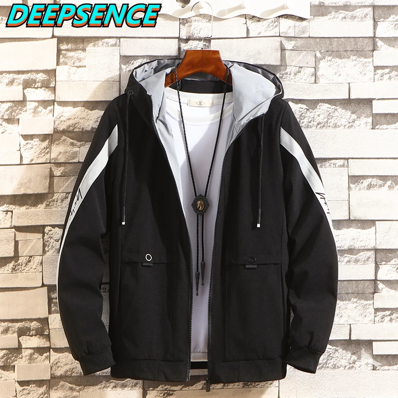 2021 Новая повседневная куртка с капюшоном на весну и осень для мужчин в стиле хип