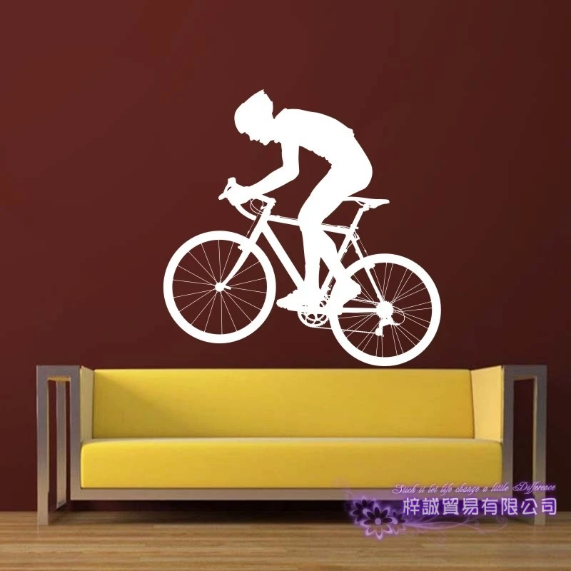Road Bike Shop Wall Sticker Customized Sports Posters Vinyl Decals Decor Mural Car Windows Bicycle Glass Decal | Дом и сад
