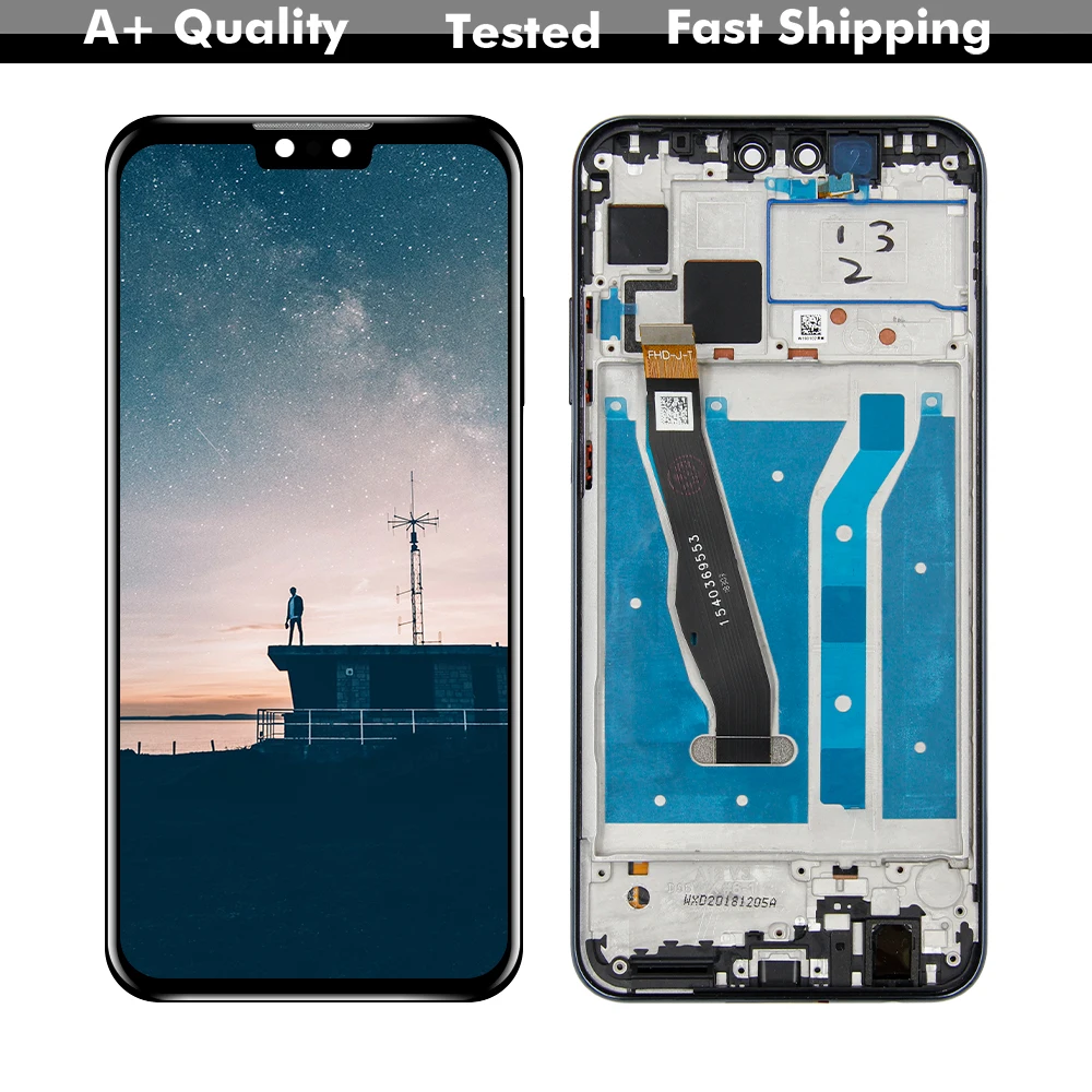 Для huawei Y9 lcd дисплей кодирующий преобразователь сенсорного экрана в сборе JKM-LX1 JKM-LX2 JKM-LX3 enjoy 9 plus lcd Замена с рамкой