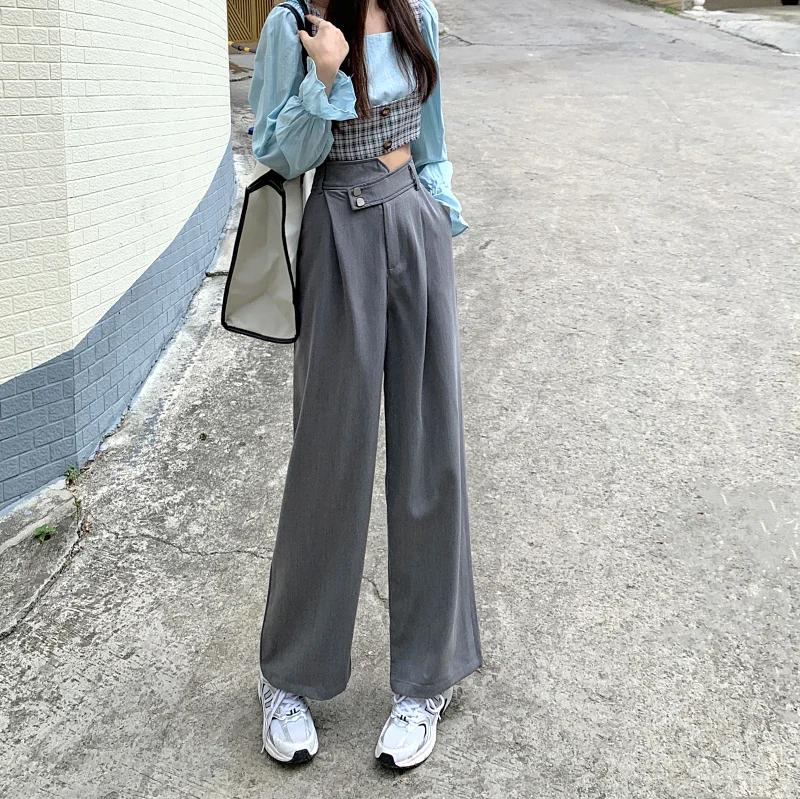 Новинка осени 2021 свободные и стройнящие тапочки с высокой талией от cмаз | Женская