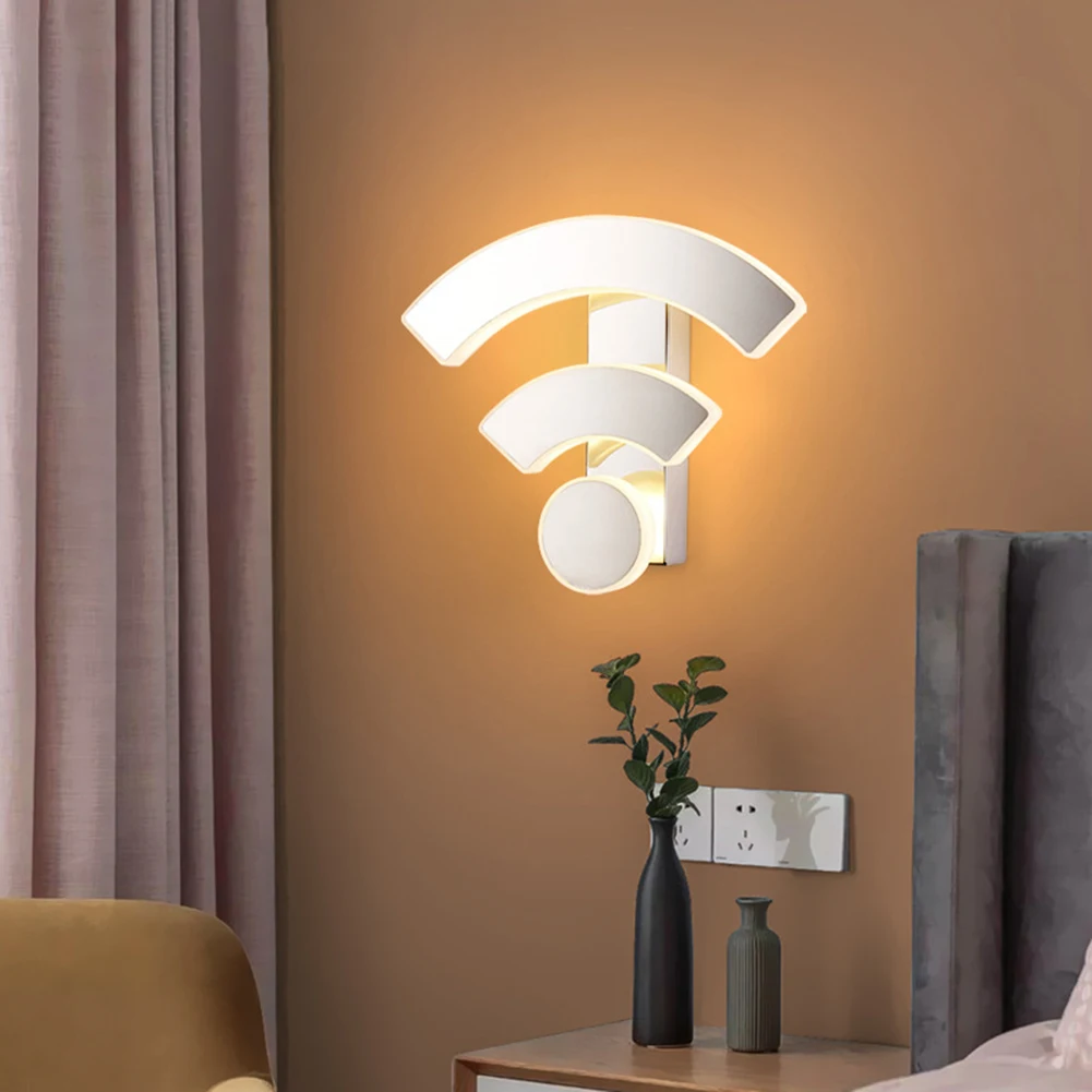 

Современная светодиодная настенная лампа, комнатное освещение с Wi-Fi, акриловая прикроватная лампа, украшение для гостиной, настенный метал...