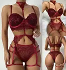 Европейское и американское сексуальное нижнее белье, набор из четырех предметов, многоцветная сексуальная ночная рубашка Xuanbao, новый стиль, пижамы