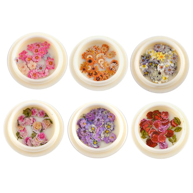

6Pcs Flower Wood Pulp Resin Fillings Rose Flower Dasiy Flower Hairpin Pendant Decor Resin Molds Fillers Jewelry Making