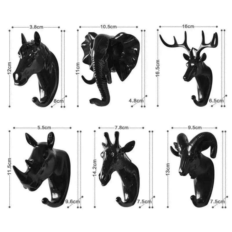 Креативная в форме животного крюк стену прямой искусство олень/Слон/голова