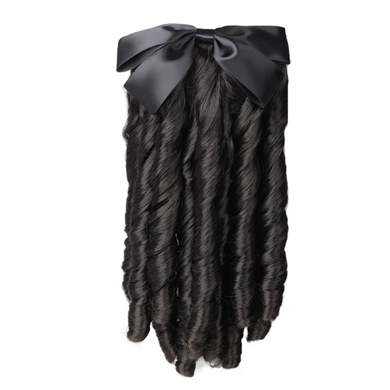 

Roll Hair Ponytail Clip Black Princess Hair Products Medieval Europen Hair For Women Evening Party Head Wear Accessorie