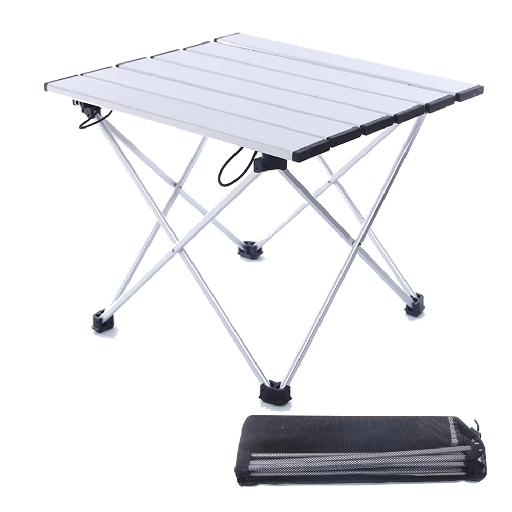 Портативный складной столик HooRu для пляжной рыбалки легкий алюминиевый стол