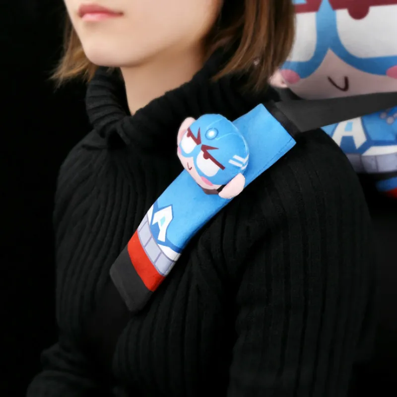 С изображением супер героя сиденья обивка ремней Автомобильная плечевая