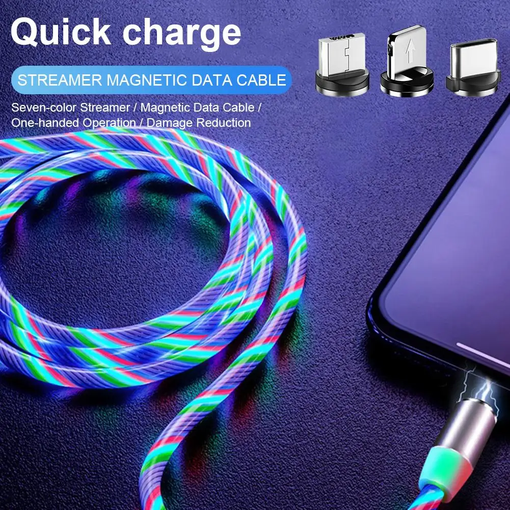 Стример линия передачи данных Магнитный Micro USB кабель Быстрая зарядка usb type C для