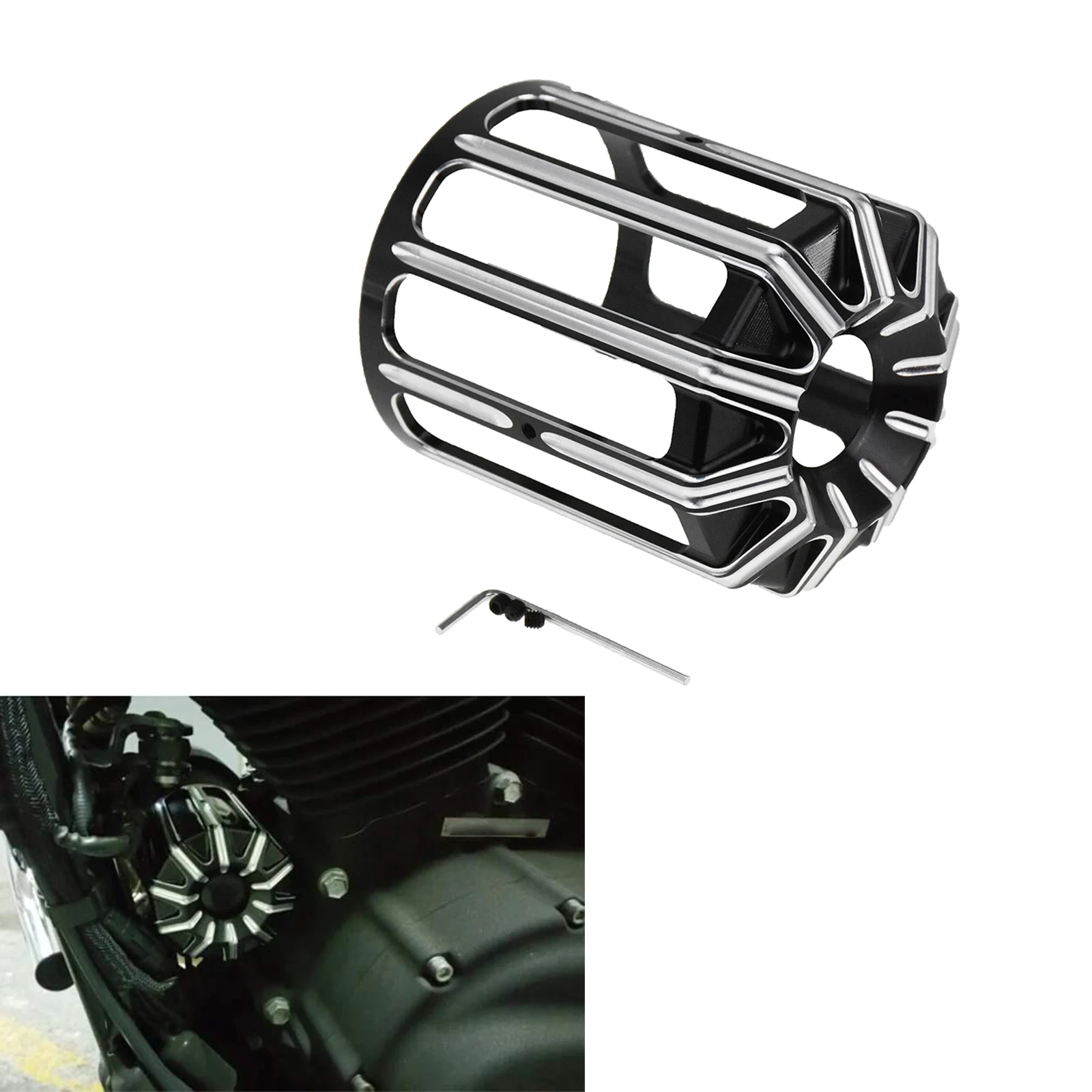 4pcs Motorcycle Spark Plug Head Bolt Cap Cover CNC Oil Filter Machine Grid For Harley Touring FLHX Dyna Sportster - купить по
