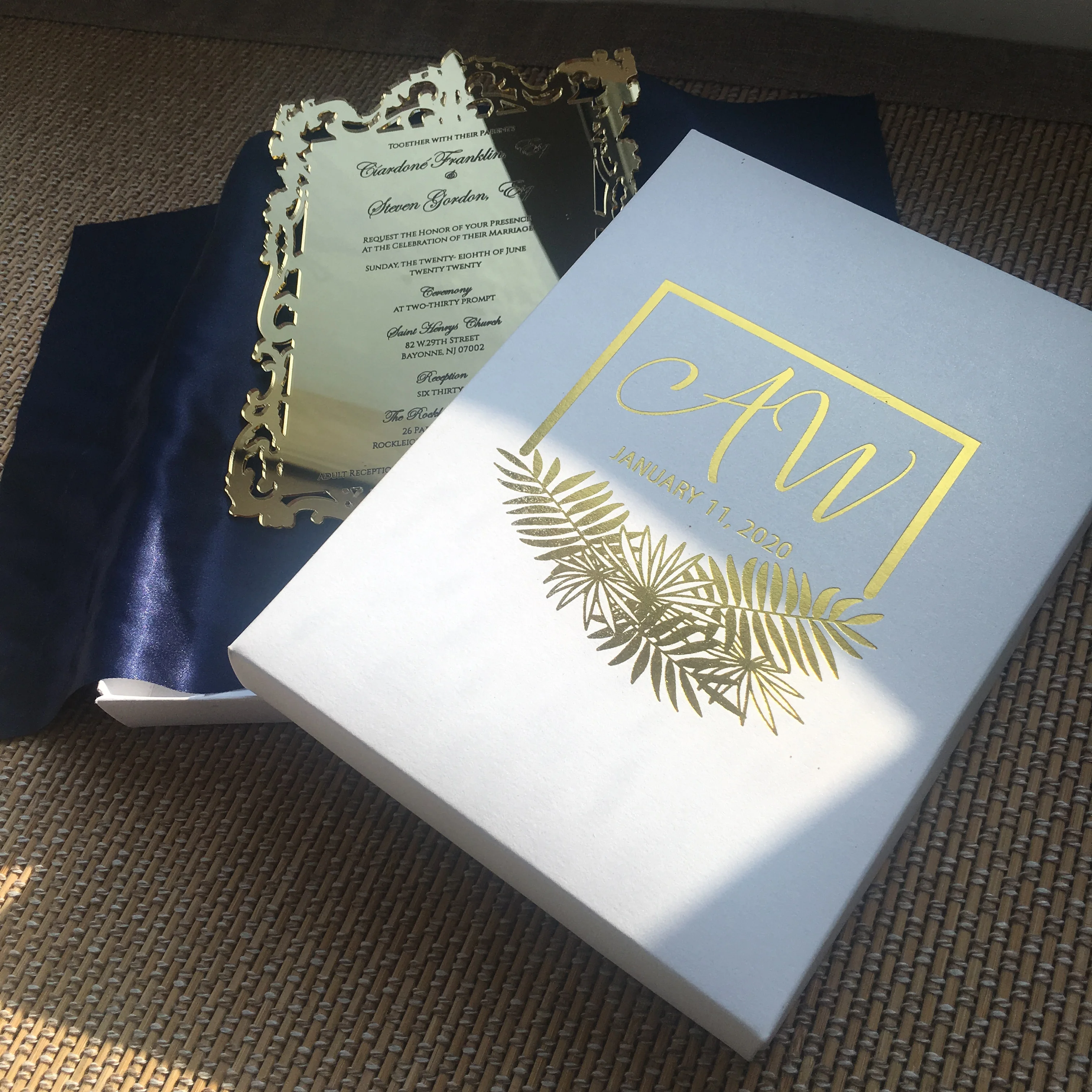 10 шт. зеркальные свадебные приглашения в коробке|Коробки для свадебных открыток|