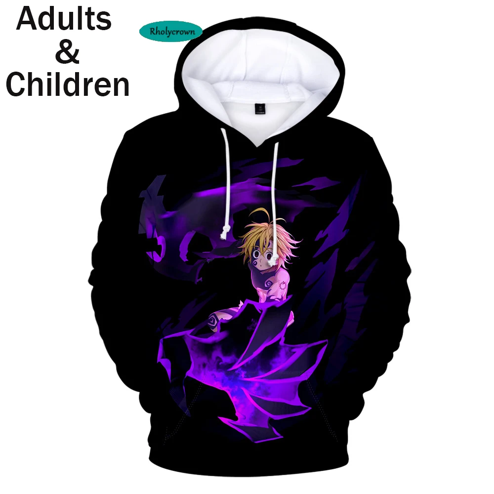 

3D Comics The Seven Deadly Sins Casual Children's Hoodie unisex Sweatshirts New Hip Hop Autumn Boys and Girls Hooded Sportswear