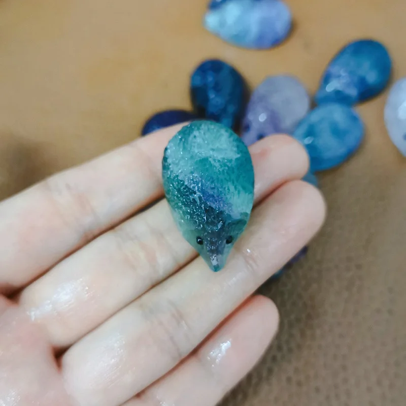 Мини флюорит ежик фотография резная декорация украшение для дома