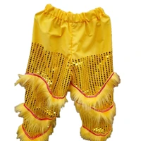 chinese folk art lion dance pants for children school stage performance lion dancing fur clothing pants advertising clothing