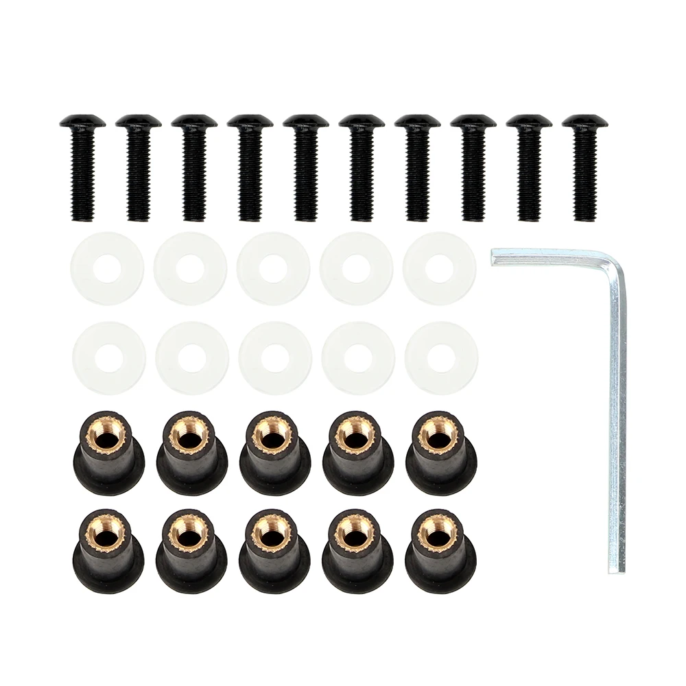 FORAUTO 10 шт./компл. ветровой экран болт гайка шайба винт мотоцикл крепежная деталь