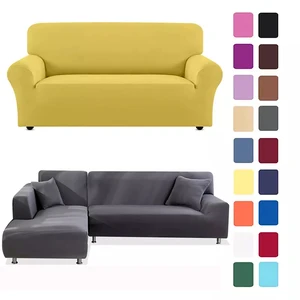 sofa covers for living room solid corner couch slipcovers funda sofa elastica material sofa protector for sectionals 1234seat free global shipping
