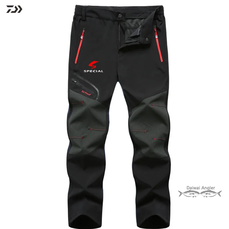 Daiwa дышащие рыболовные брюки мужские быстросохнущие полиэфирные карманные Рыболовные костюмы термальные походные беговые анти-пот трикотажные изделия
