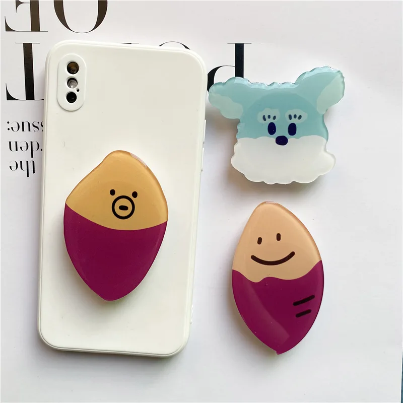 air sac cellphone phone holder grip lazy universal mobile holder for iphone 11 12 collapsible telephone car bracket accessories free global shipping