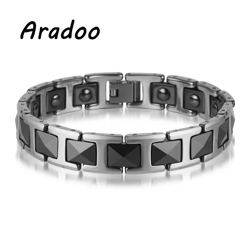 

ARADOO Holiday Gift Magnetic Bracelet Stainless Steel Bracelet Clasp Bracelet For Bracelet Korea Men's Bracelet Metal Bracelet