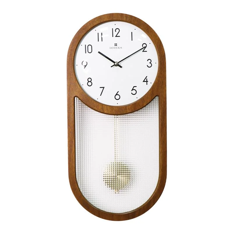 

Japanese Retro Clock wall clock living room Nordic clock wall creative decorative wooden pendulum clock