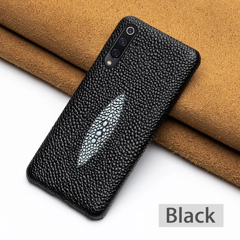 Black Чехол для телефона для Xiaomi mi 9 8 se 9T A1 A2 A3 lite Poco F1 Max 2 3 текстурой в виде рыбьей чешуи и жемчуга для Red mi 6a 7a Note 4, 5, 6, 7, 8 Pro Чехол - Цвет: Black