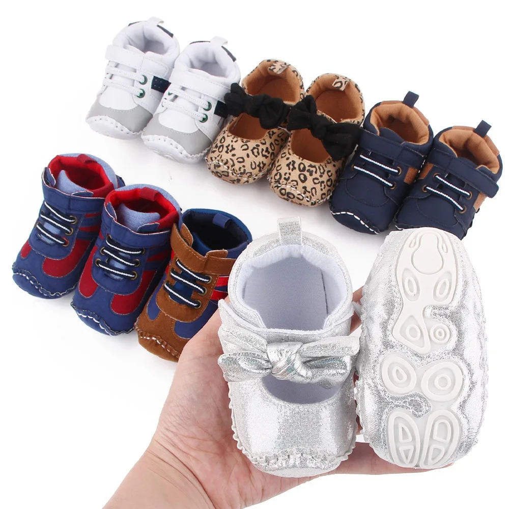 

Baby Girls Boys PU Leather Shoes Spring Autumn Toddler Infant First Walker Soft Sole Sneakers Newborn Crib Shoes