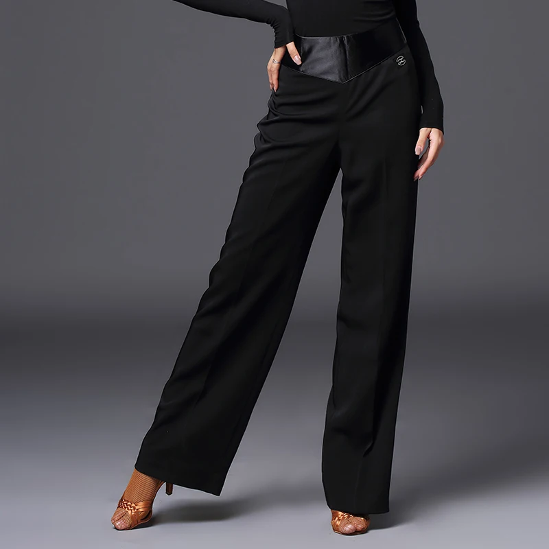 Новые женские брюки для латинских танцев сексуальные свободные с высокой талией