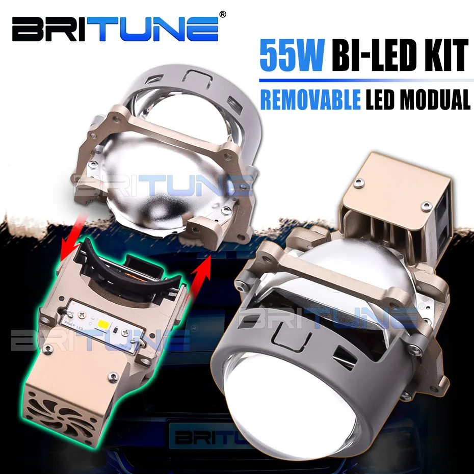

Комплект фар для проектора BI LED, 3 дюйма, 55 Вт, съемный светодиодный модуль Hella 3R G5, кронштейн для тюнинга фар