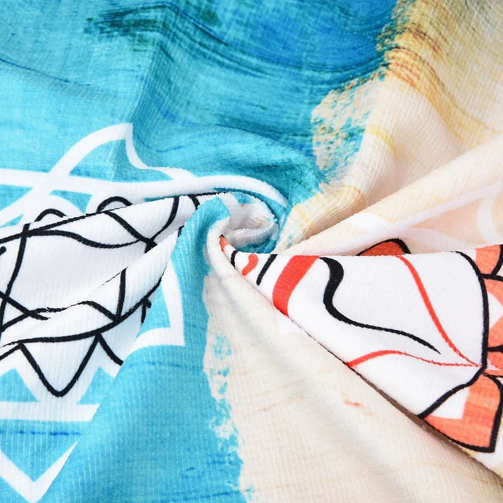 Лидер продаж Радужный пляжный коврик одеяло с мандалой настенный подвесной