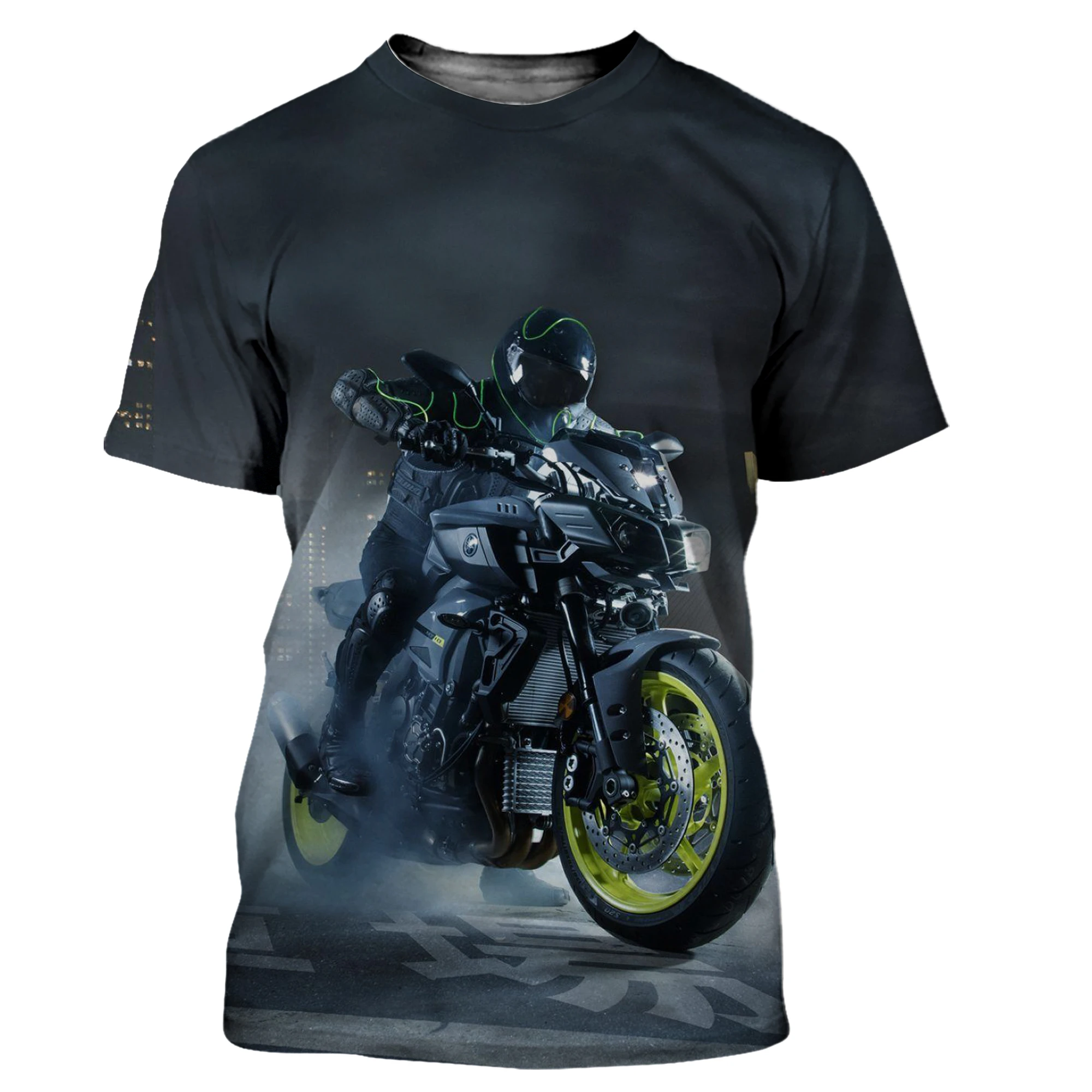 

Men's Racing Print T-shirt 3D Punk Style Fashion Motorcycle Top Summer Street Comfortable Top 2021 Loose Fitness Sports Shirt