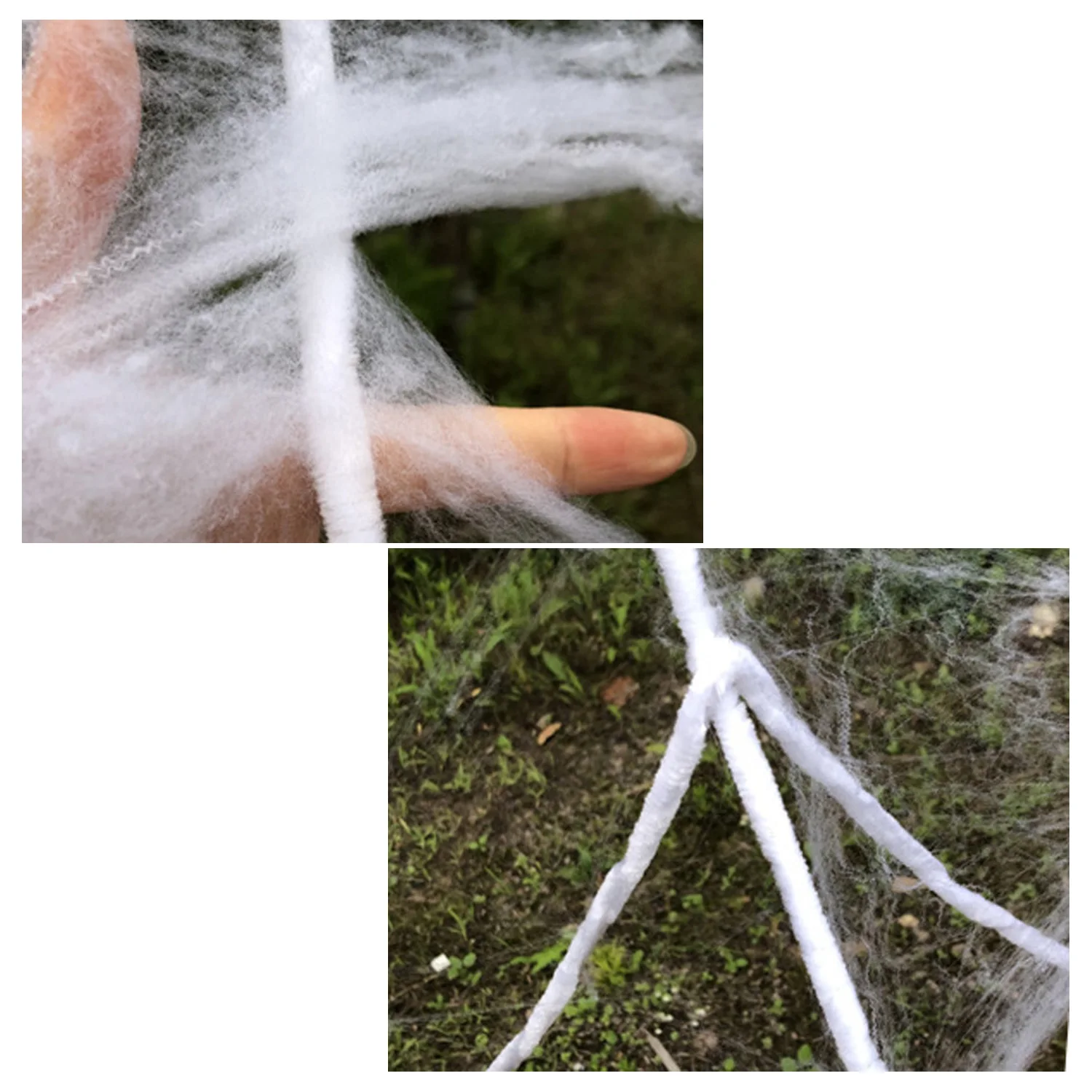 Besegad страшный треугольный огромный белый Паук Паутина с паутиной крючком для