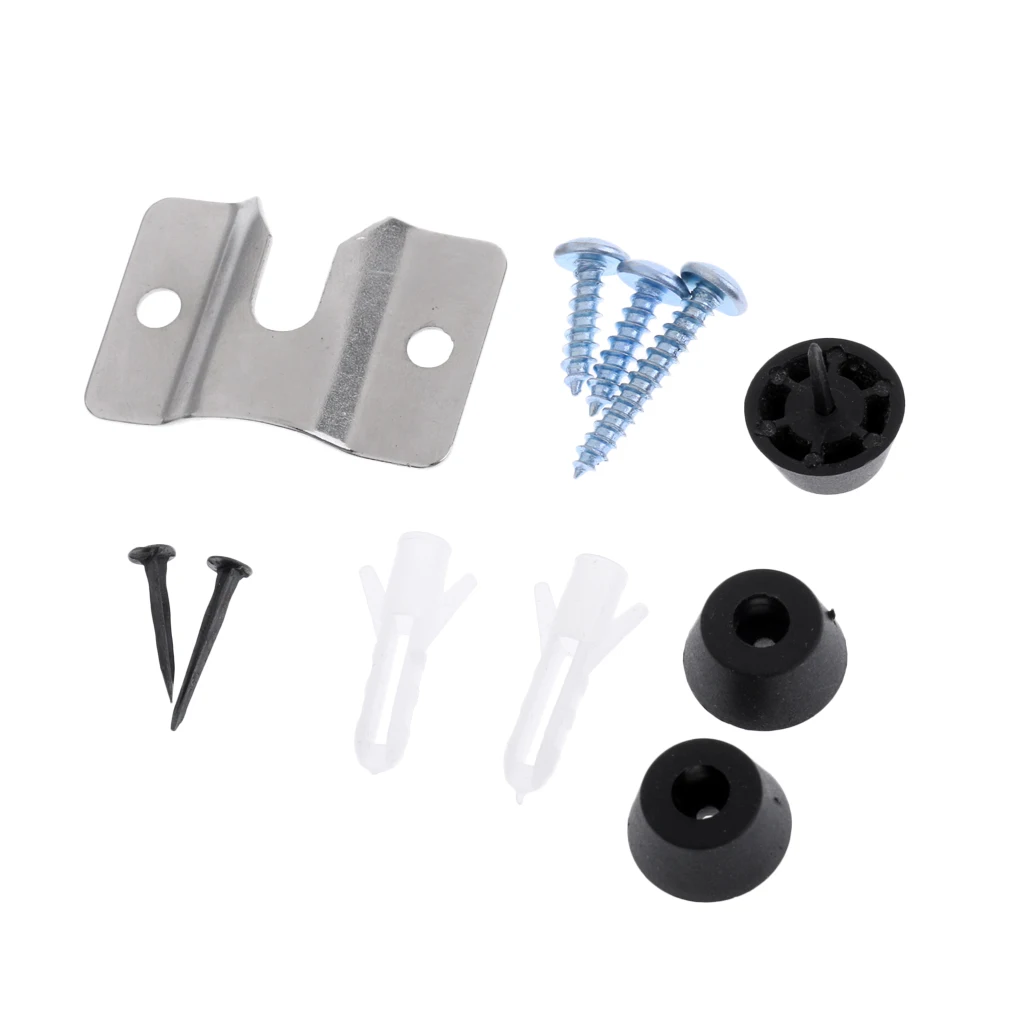 

Sturdy Stainless Steel Hardware Kit (Bracket, Screws, Washers) for Holding Securely to The Wall or Cabinet