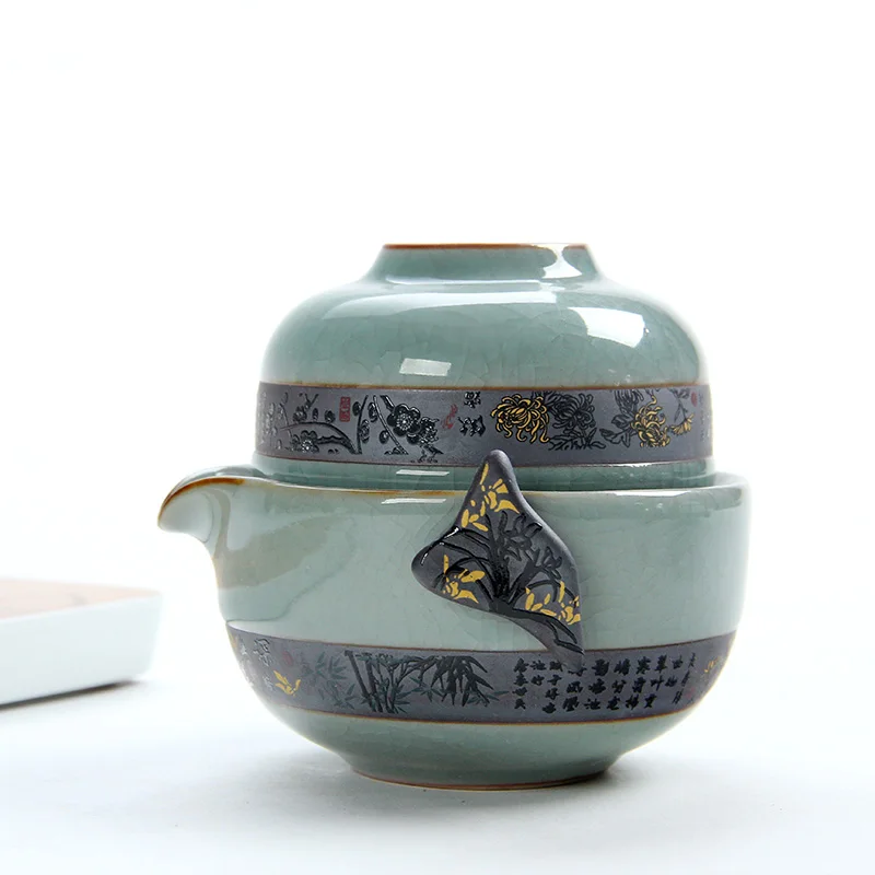 Керамический чайный сервиз kungfu экспресс-чашка celadon Россия печь один чайник одна