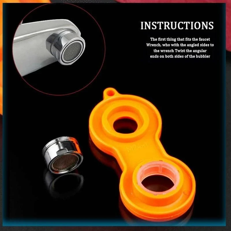 

2PCS Universal Faucet Aerator Detached Install Spanner Universal Splash Filter Spanner Hand Tool Faucet Repair