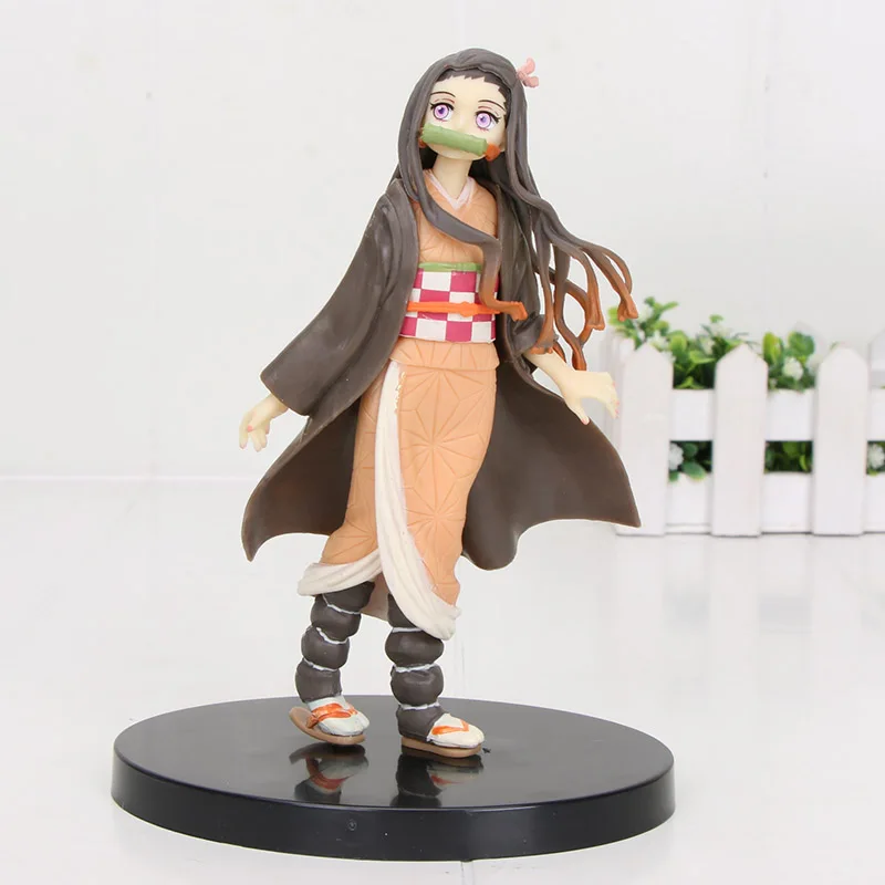 1 opp bag 16 см Kamado Tanjirou Kamado Nezuko Фигурка Игрушка Аниме демон убийца Kimetsu no Yaiba ПВХ фигурка модель игрушки - Цвет: 1 opp bag