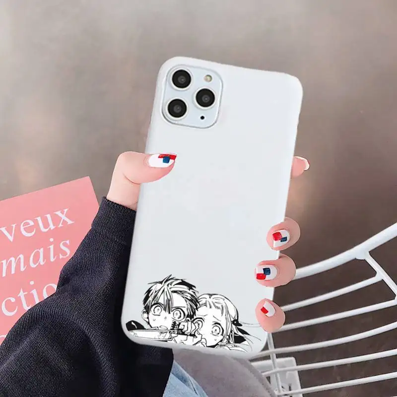 

Jamular Toilet Bound Hanako Kun Phone Case White Candy Color for iPhone 6 7 8 11 12 s mini pro X XS XR MAX Plus