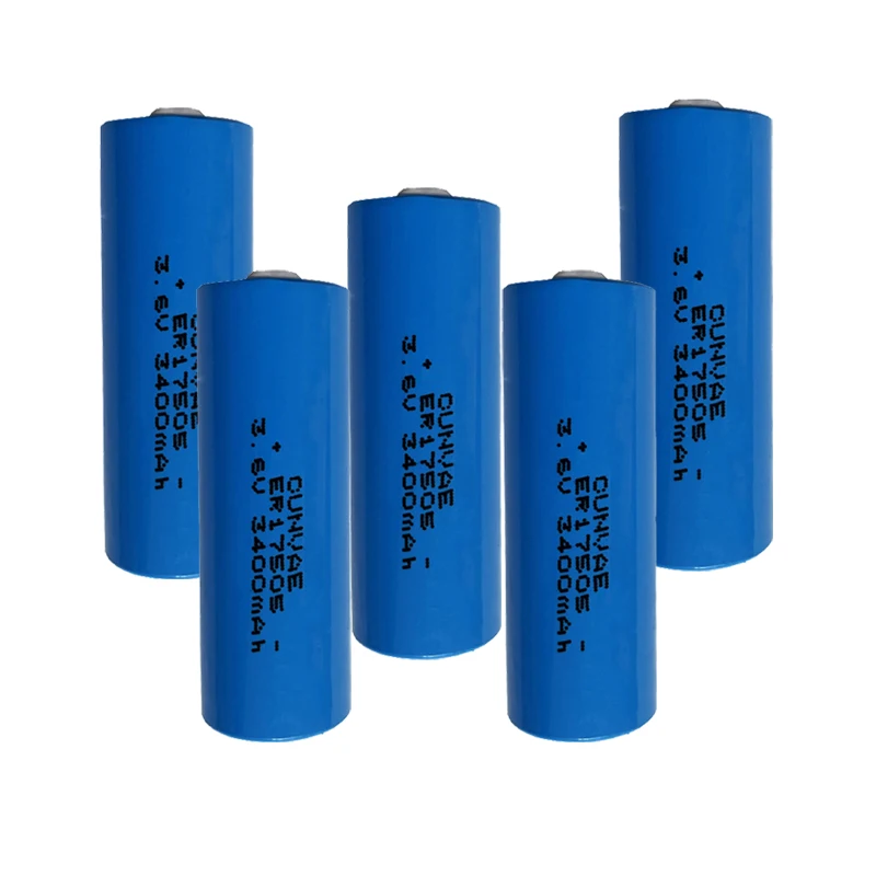 

5pcs ER17505 3.6V water meter battery PLC battery Memory Backup A Size Lithium Battery Li-ion Batteries 2400mAh 17505 3.6V