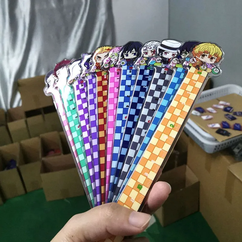 

Ruler Measuring Scale Students Cartoon Measure Ruler Gift For Kids Anime Demon Slayer: Kimetsu No Yaiba Kamado Tanjirou Cosplay