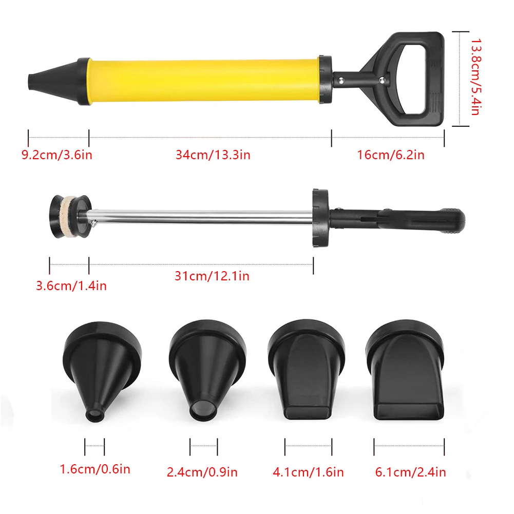 

Caulking Gun Cement Lime Pump Grouting Mortar Sprayer Applicator Grout Filling Tools With 4 Nozzles Cement Caulking Pump