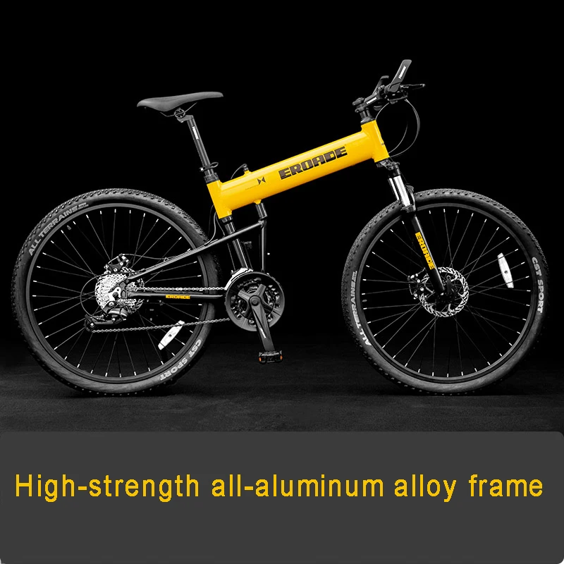 Mountain bike 24/27/30 speed foldable off-road ultra-light portable folding variable speed adult bike