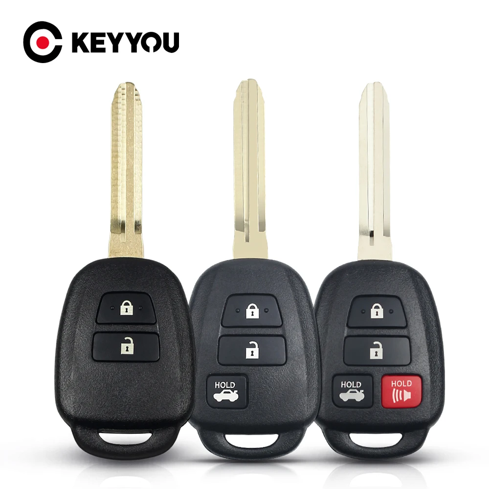 KEYYOU для Toyota CAMRY 2012 2013 2014 2015 Corolla дистанционный чехол ключа автомобиля 2/3/4 кнопки Fob