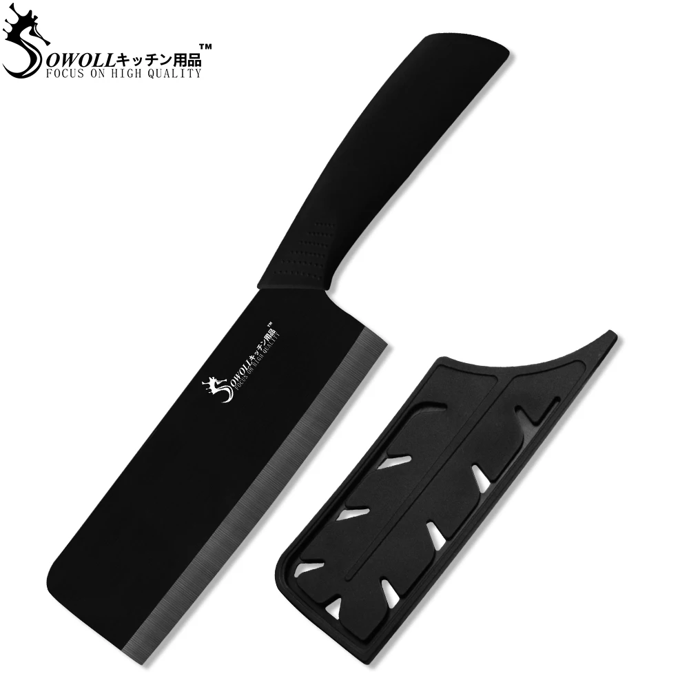 Керамический нож для повара Sowoll 6 5 дюйма черная ручка инструменты готовки