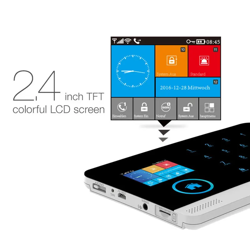 Цветной дисплей Tuya TFT домашняя система охранной сигнализации Wifi GSM сигнализация