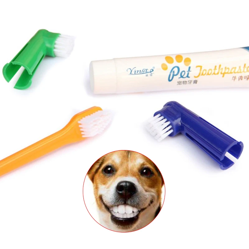 Набор зубных щеток для домашних животных собак кошек щенков говядины зубная