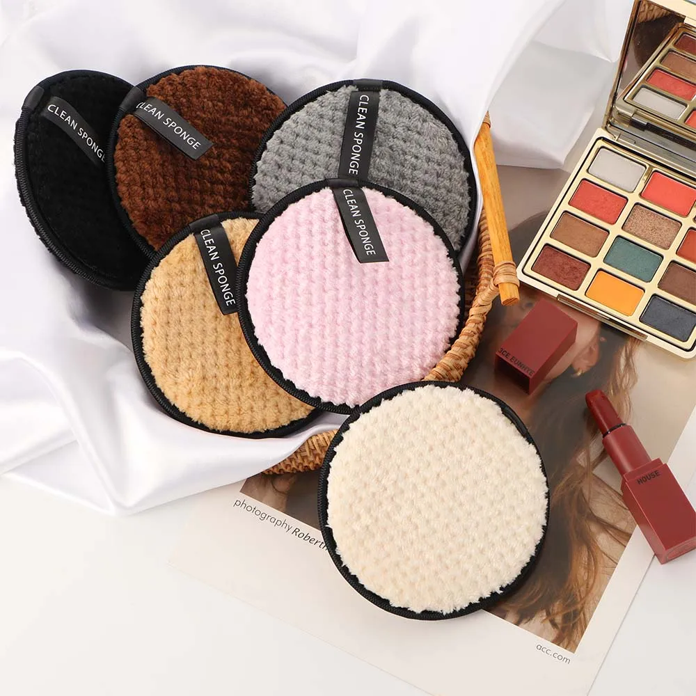 

3Pcs Makeup Remover Pads Microfiber Reusable Face Towel Make-up Wipes Cloth Washable Cotton Pads Skin Care Cleansing Puff