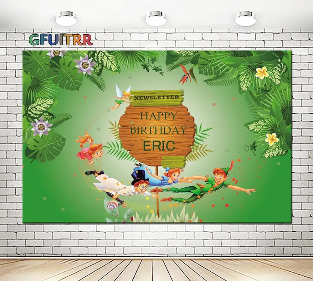 Пользовательский фон для фотосъемки с феями Тинкер детский день рождения