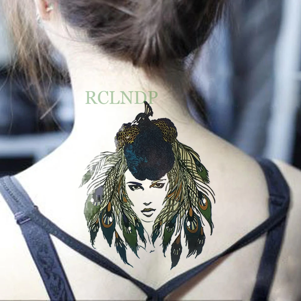 

Waterproof Temporary Tattoo Stickers Dreamcatcher Feather Fake Tatto Flash Tatoo Body art Back Leg Arm belly for Women Men girl