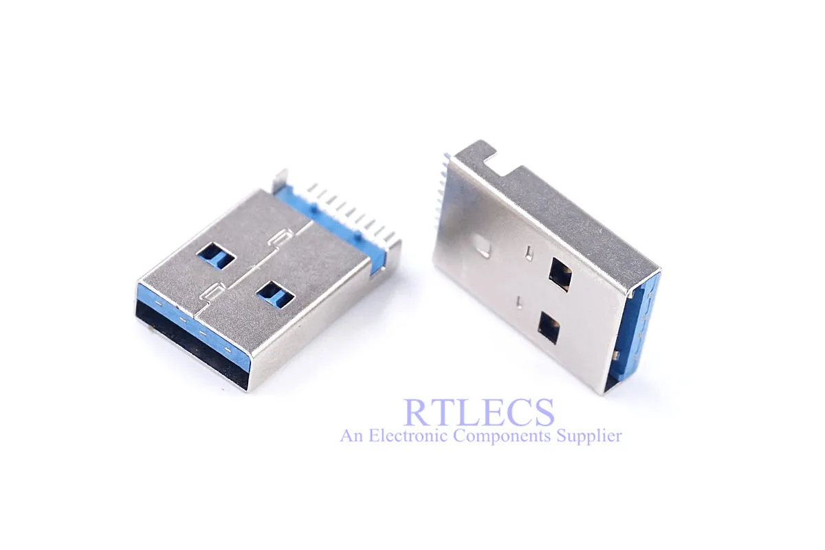 Штекер USB 3 0 разъем типа A поверхностное крепление SMD 9 позиций угловой крест