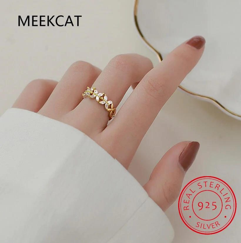 

Wedding Rings For Women Solid S925 Silver Simple Single Row Cubic Zirconia Temperament Jewelry Ring Drop Shipping CC3118